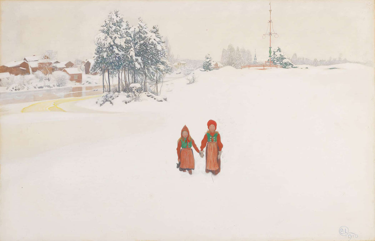 In The Snow by Carl Larsson