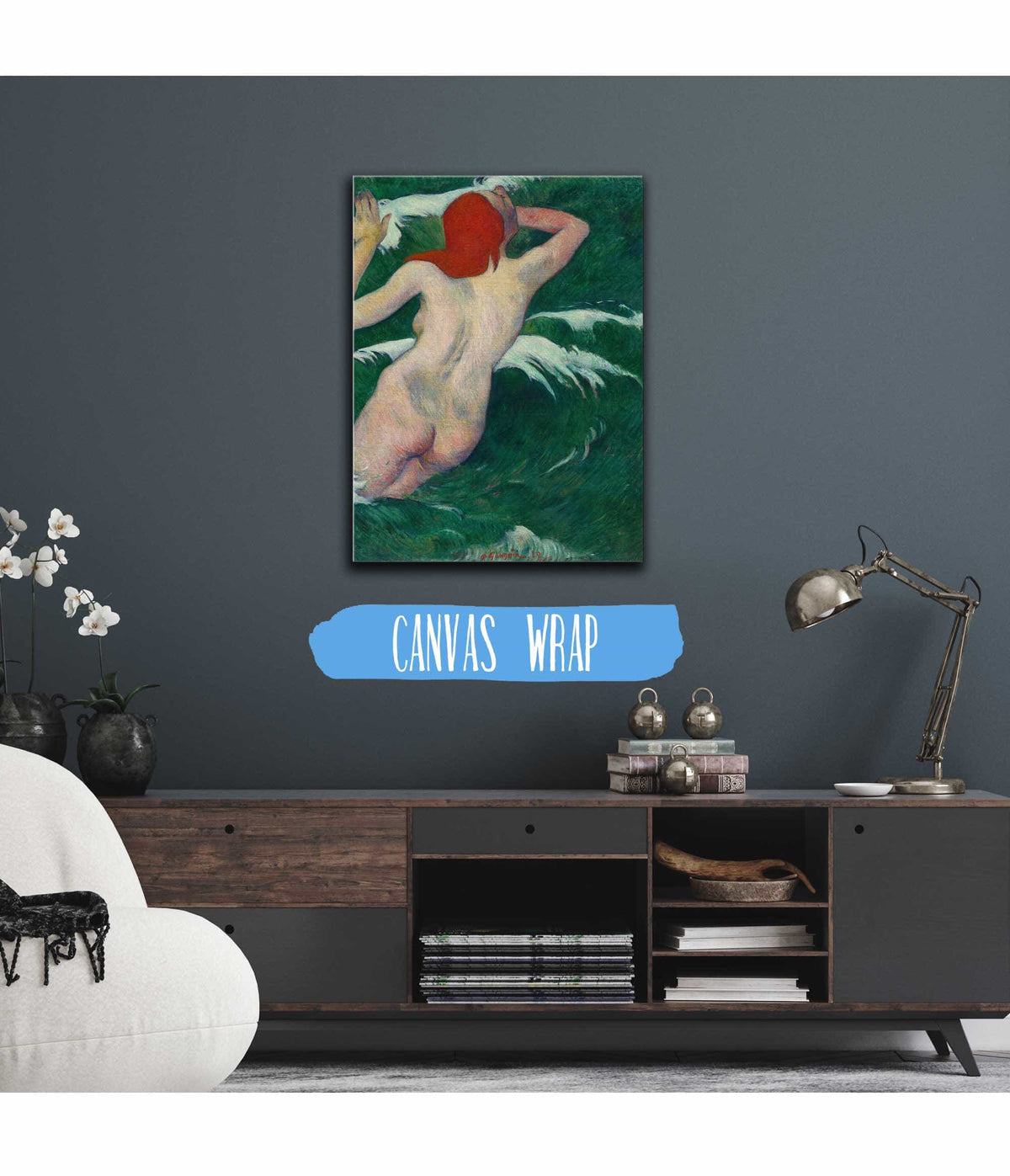 In The Waves Dans Les Vagues by Paul Gauguin