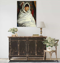 Indian Girl In White Blanket by Robert Henri