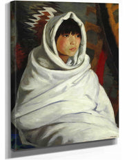 Indian Girl In White Blanket by Robert Henri