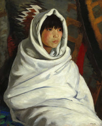 Indian Girl In White Blanket by Robert Henri