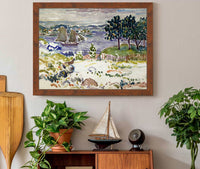 Inlet With Sailboat Maine by Maurice Prendergast