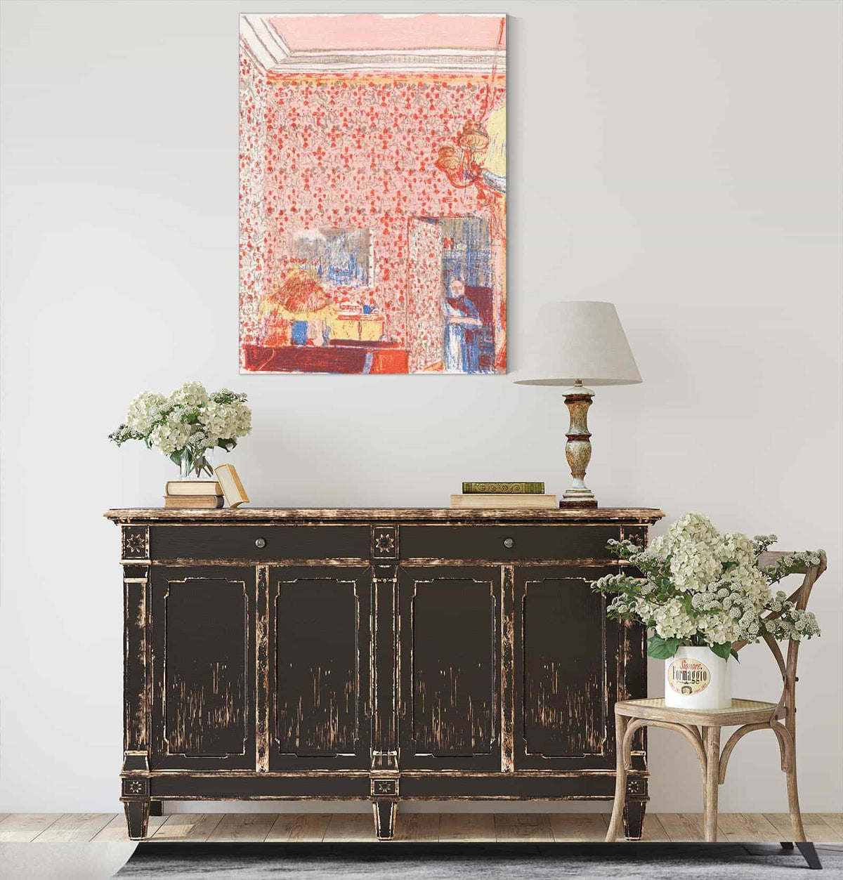 Interieur Aux Tentures Roses I  by Edouard Vuillard