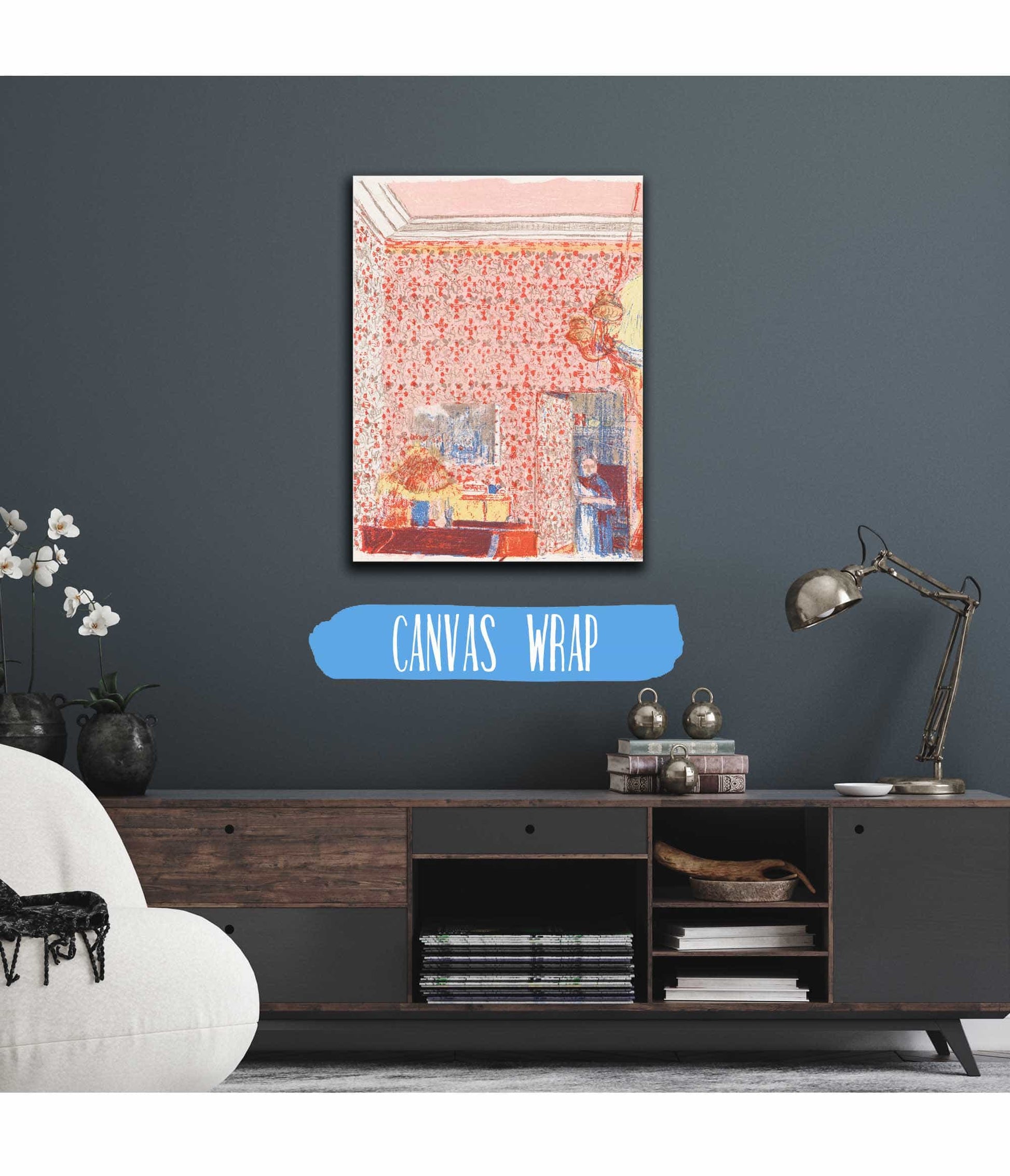 Interieur Aux Tentures Roses I  by Edouard Vuillard
