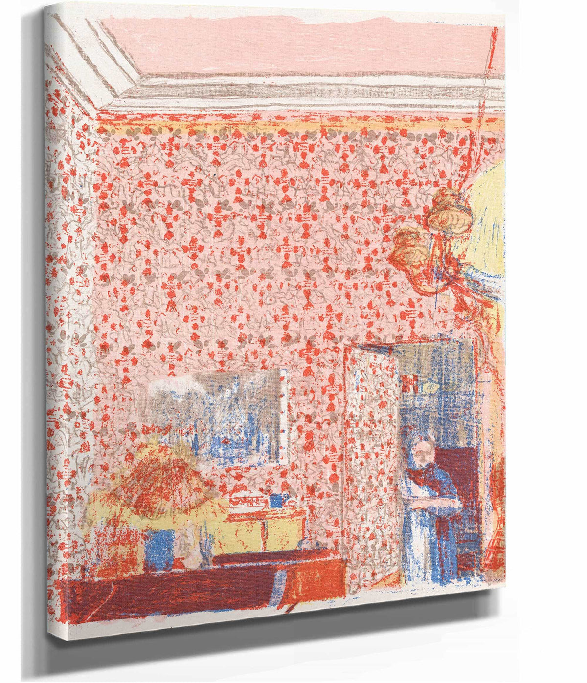 Interieur Aux Tentures Roses I  by Edouard Vuillard