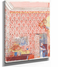 Interieur Aux Tentures Roses I  by Edouard Vuillard