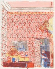 Interieur Aux Tentures Roses I  by Edouard Vuillard