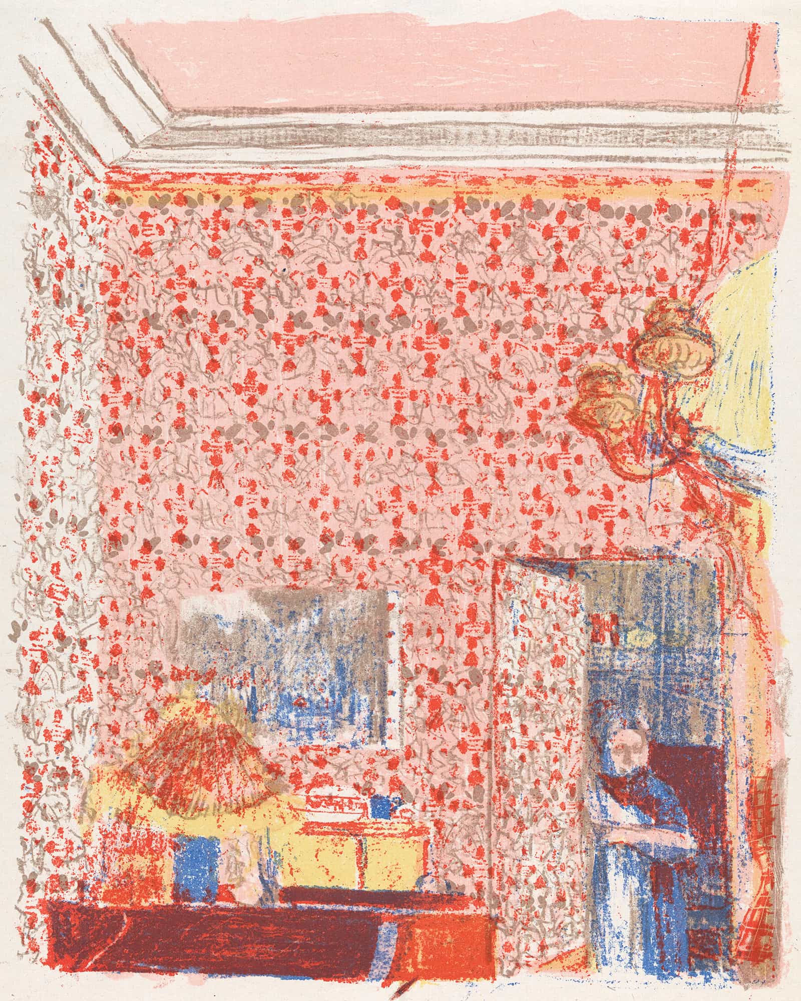 Interieur Aux Tentures Roses I  by Edouard Vuillard