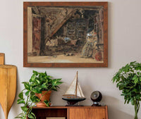 Interieur Breton Aquarelle by Eugene Boudin