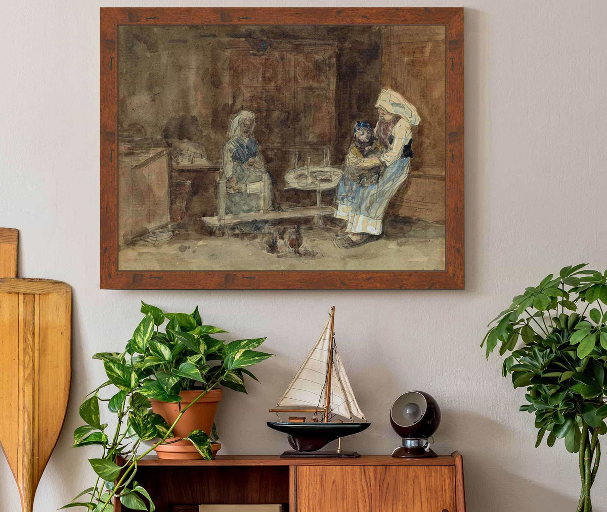 Interieur Breton Maternite by Eugene Boudin