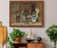 Interieur Breton Maternite by Eugene Boudin