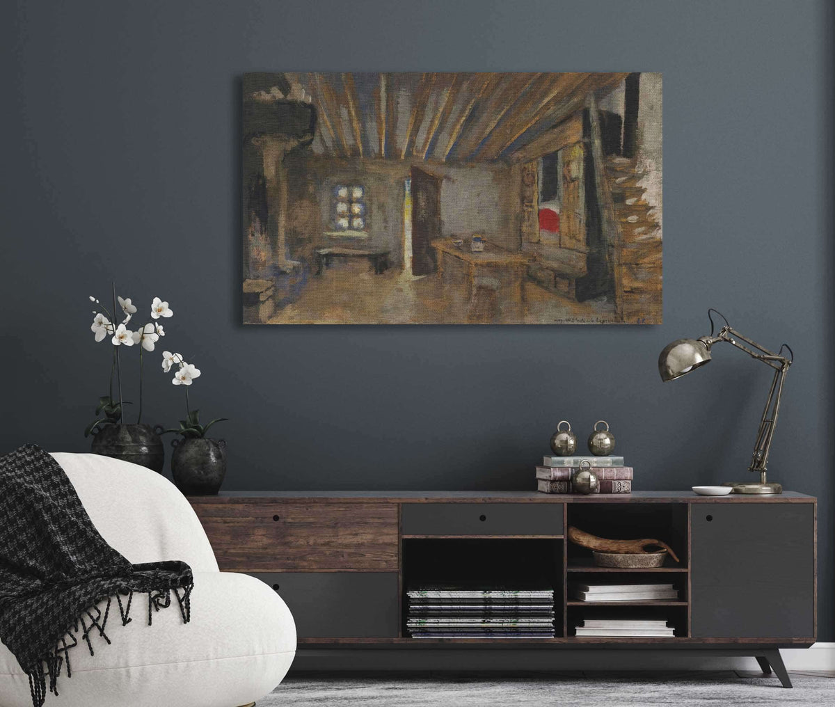 Interieur Dauberge Maquette De Decor Pour La Lepreuse by Edouard Vuillard