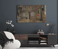 Interieur Dauberge Maquette De Decor Pour La Lepreuse by Edouard Vuillard