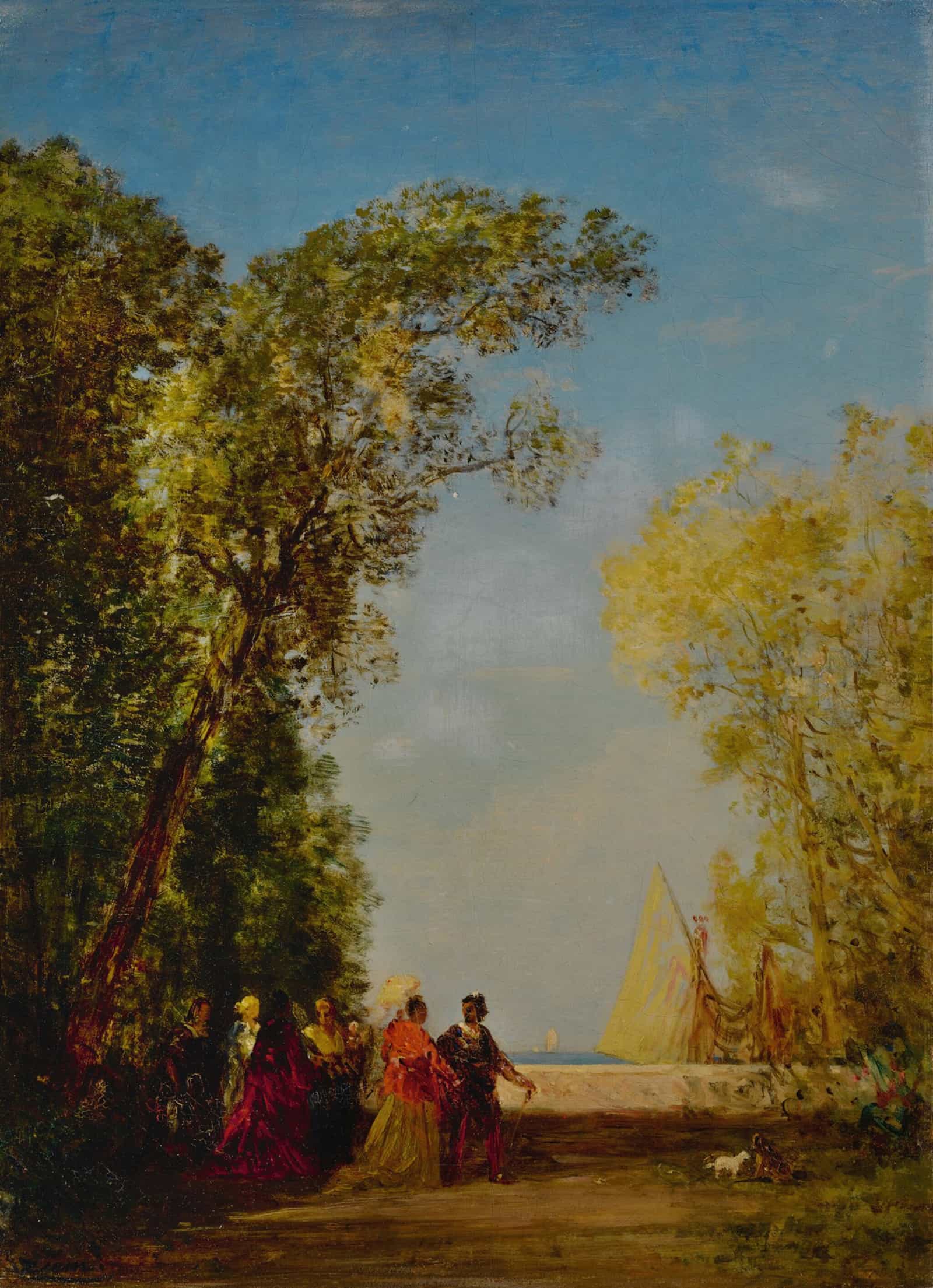 Interieur Dun Jardin A Venise by Felix Ziem