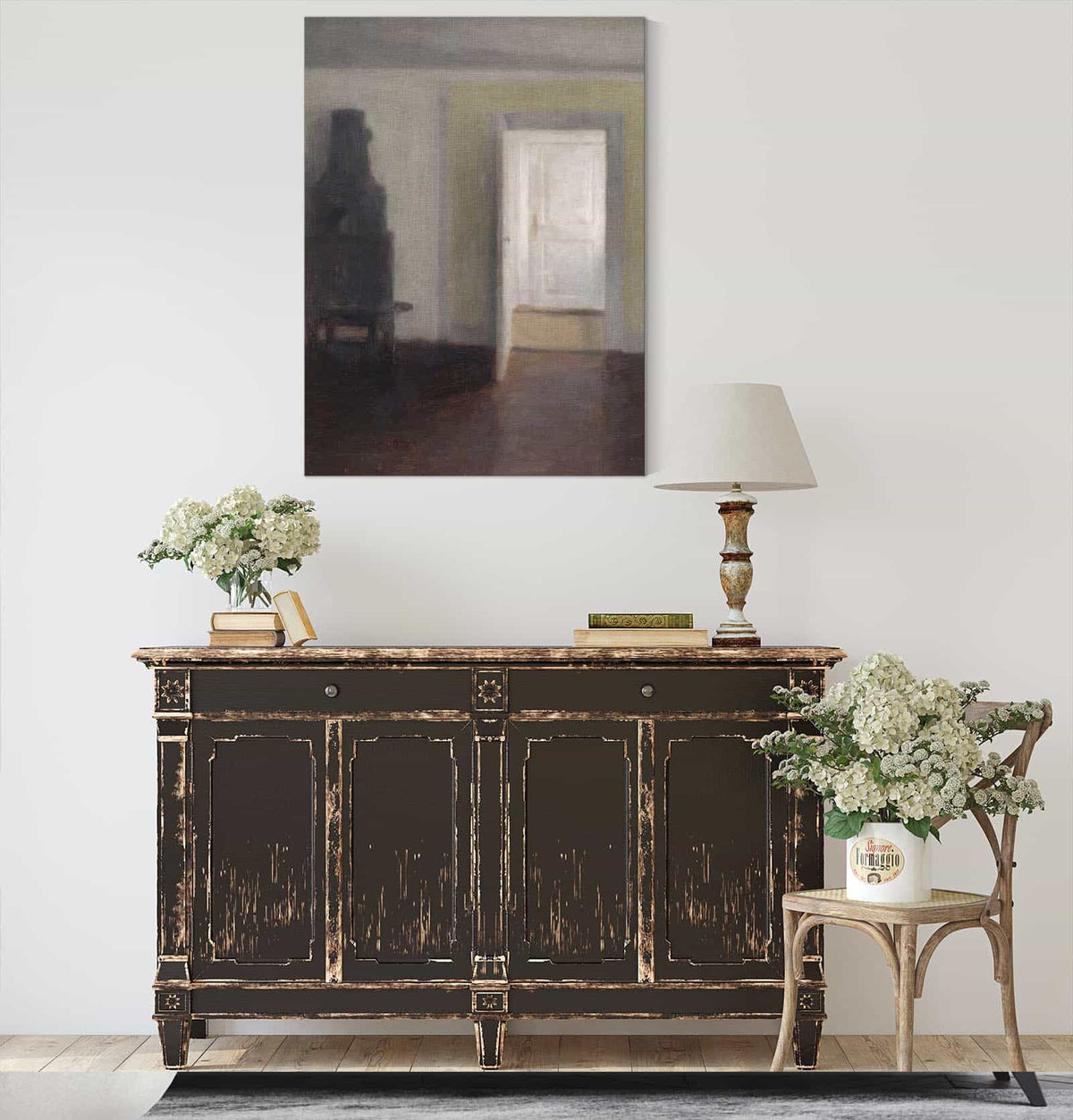 Interior An Old Stove by Vilhelm Hammershoi