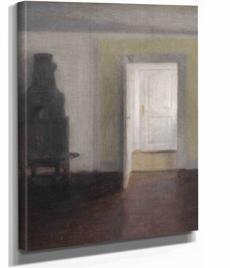Interior An Old Stove by Vilhelm Hammershoi