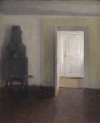 Interior An Old Stove by Vilhelm Hammershoi