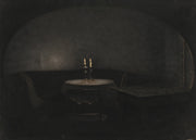 Interior Artificial Light by Vilhelm Hammershoi
