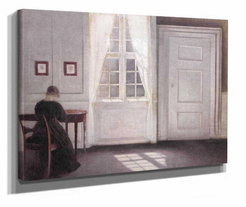 Interior In Strandgade Sunlight On The Floor by Vilhelm Hammershoi