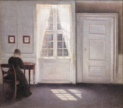 Interior In Strandgade Sunlight On The Floor by Vilhelm Hammershoi