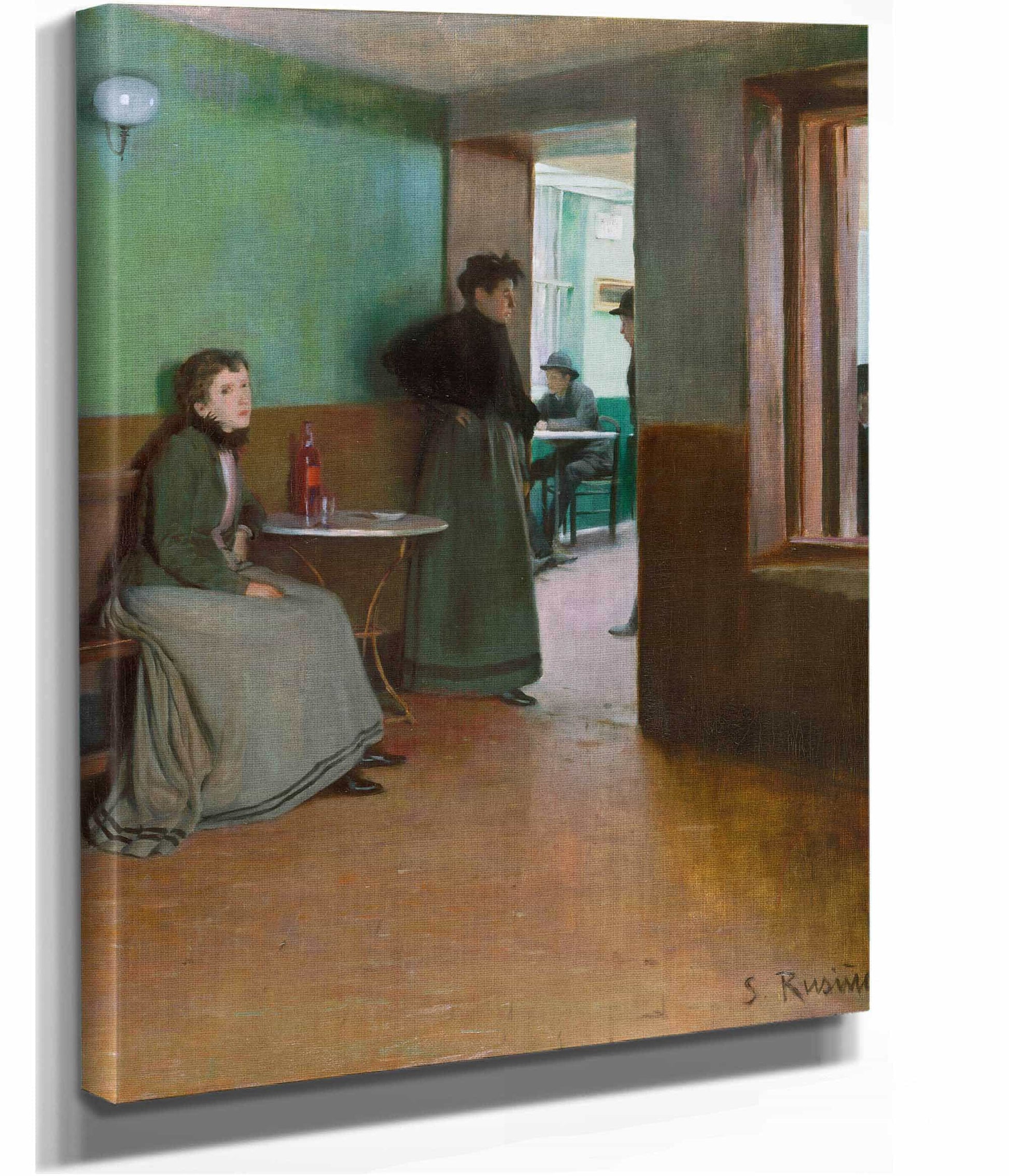 Interior Of A Cafe by Santiago Rusinol