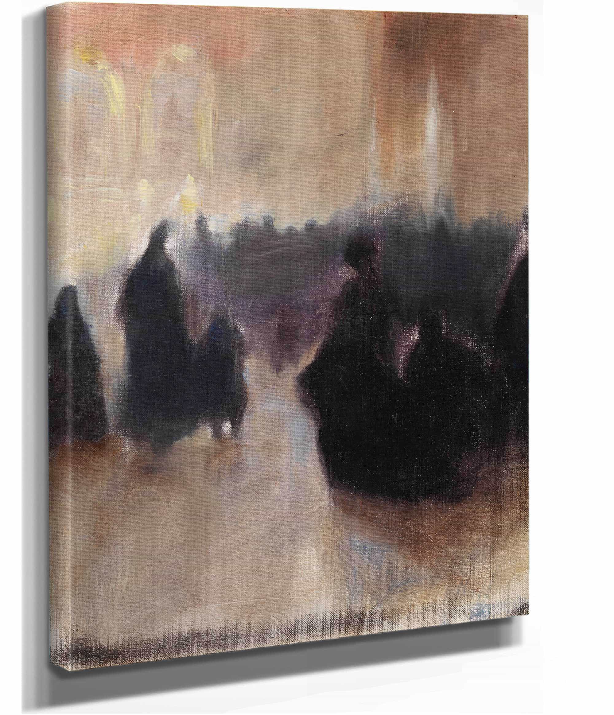 Interior Of A Church In Paris  by Magnus Enckell