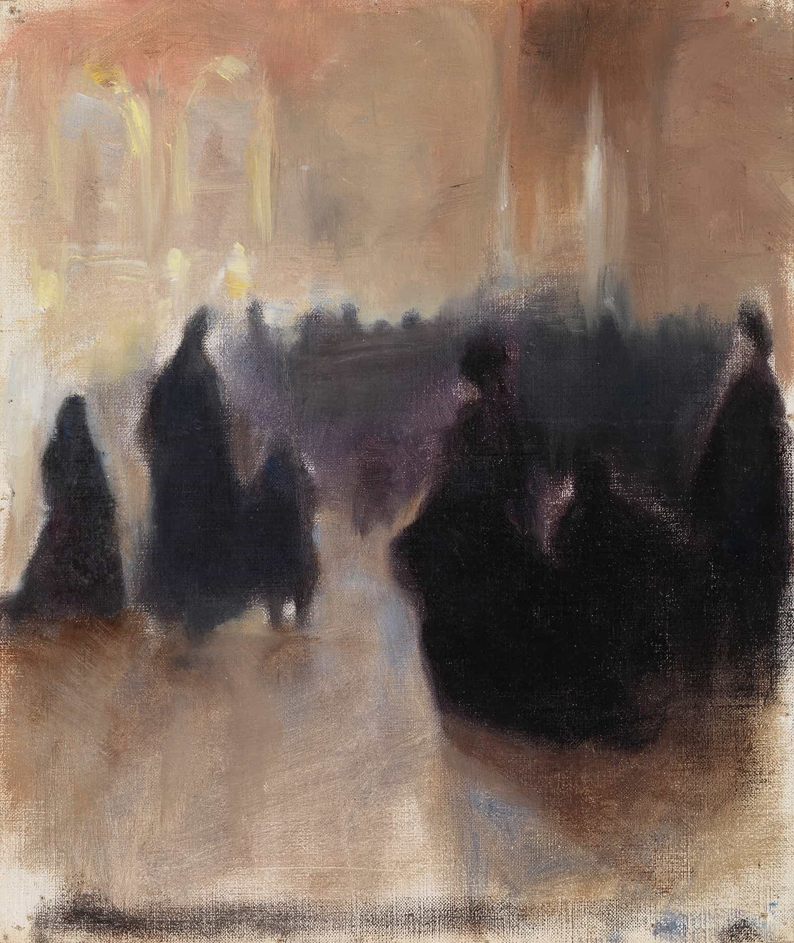 Interior Of A Church In Paris  by Magnus Enckell