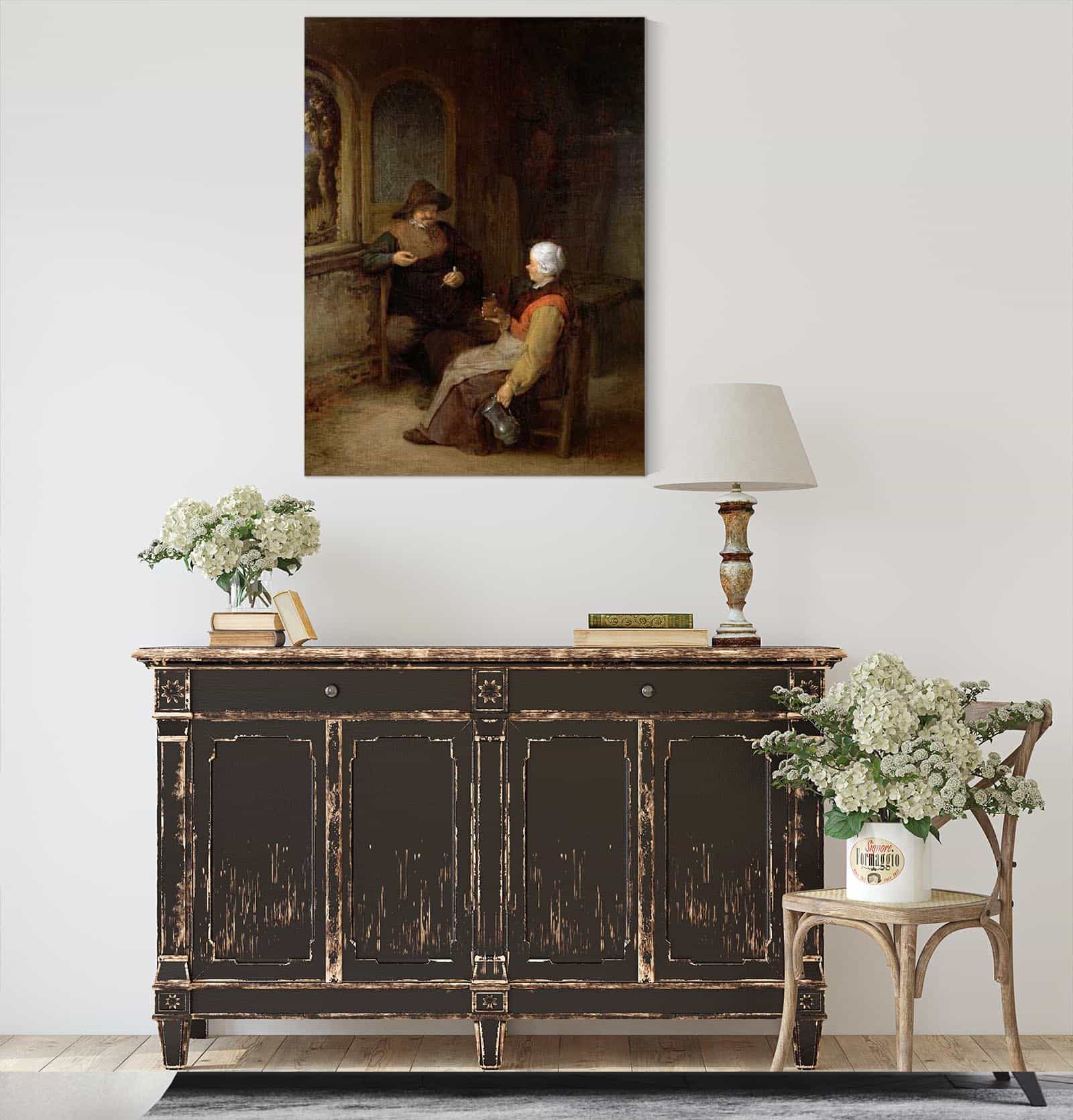 Interior Of A Cottage by Adriaen Van Ostade