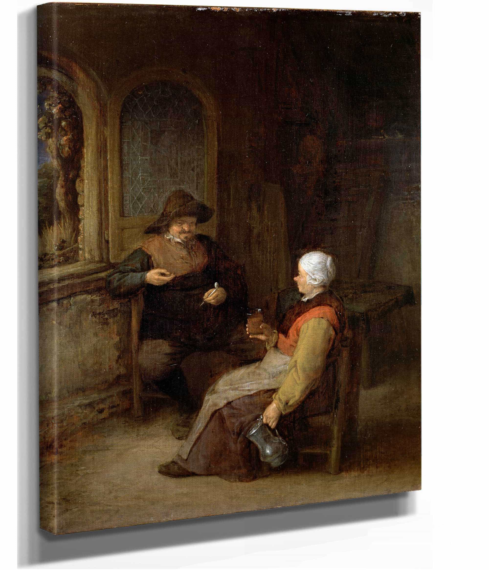 Interior Of A Cottage by Adriaen Van Ostade