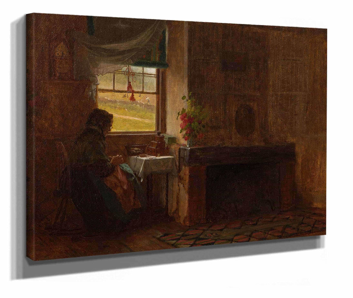 Interior Of A Farmhouse In Maine by Eastman Johnson