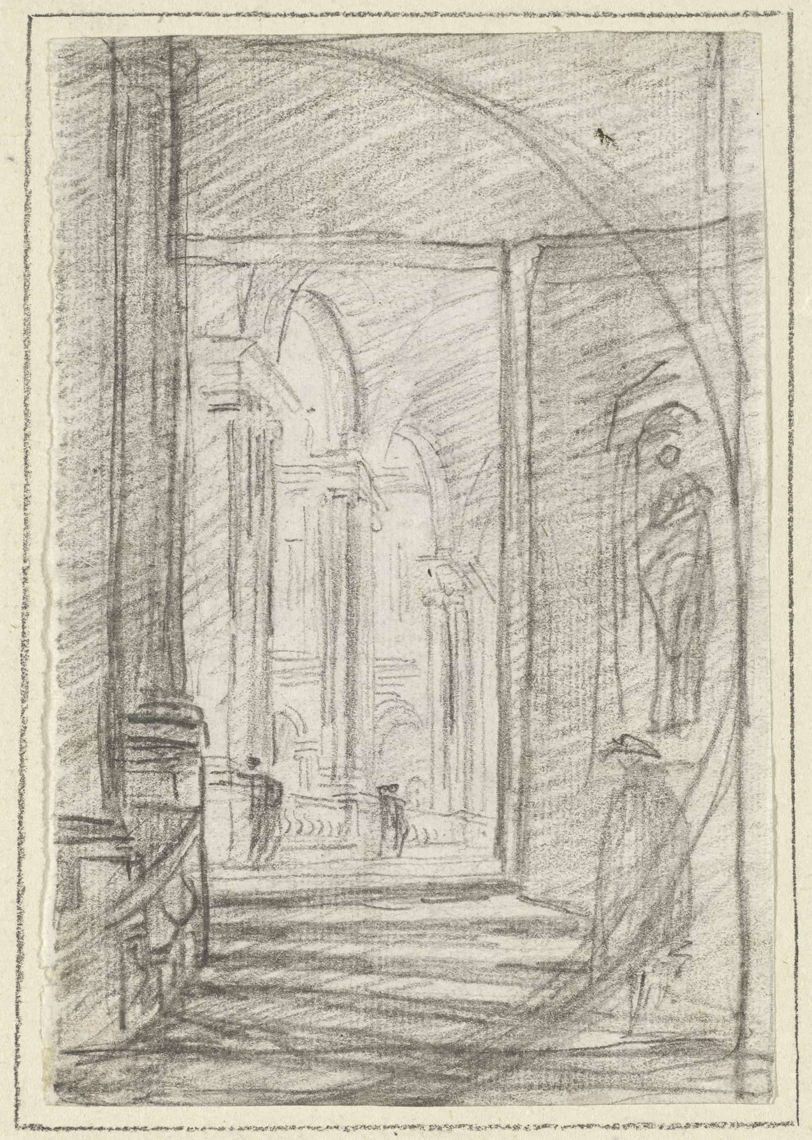 Interior Of A Roman Palace by Hubert Robert