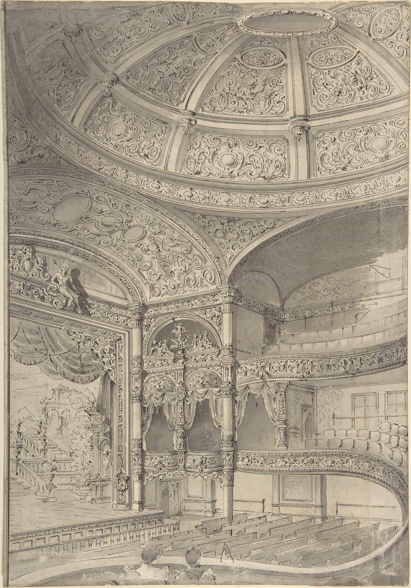 Interior Of A Theatre   by David Roberts