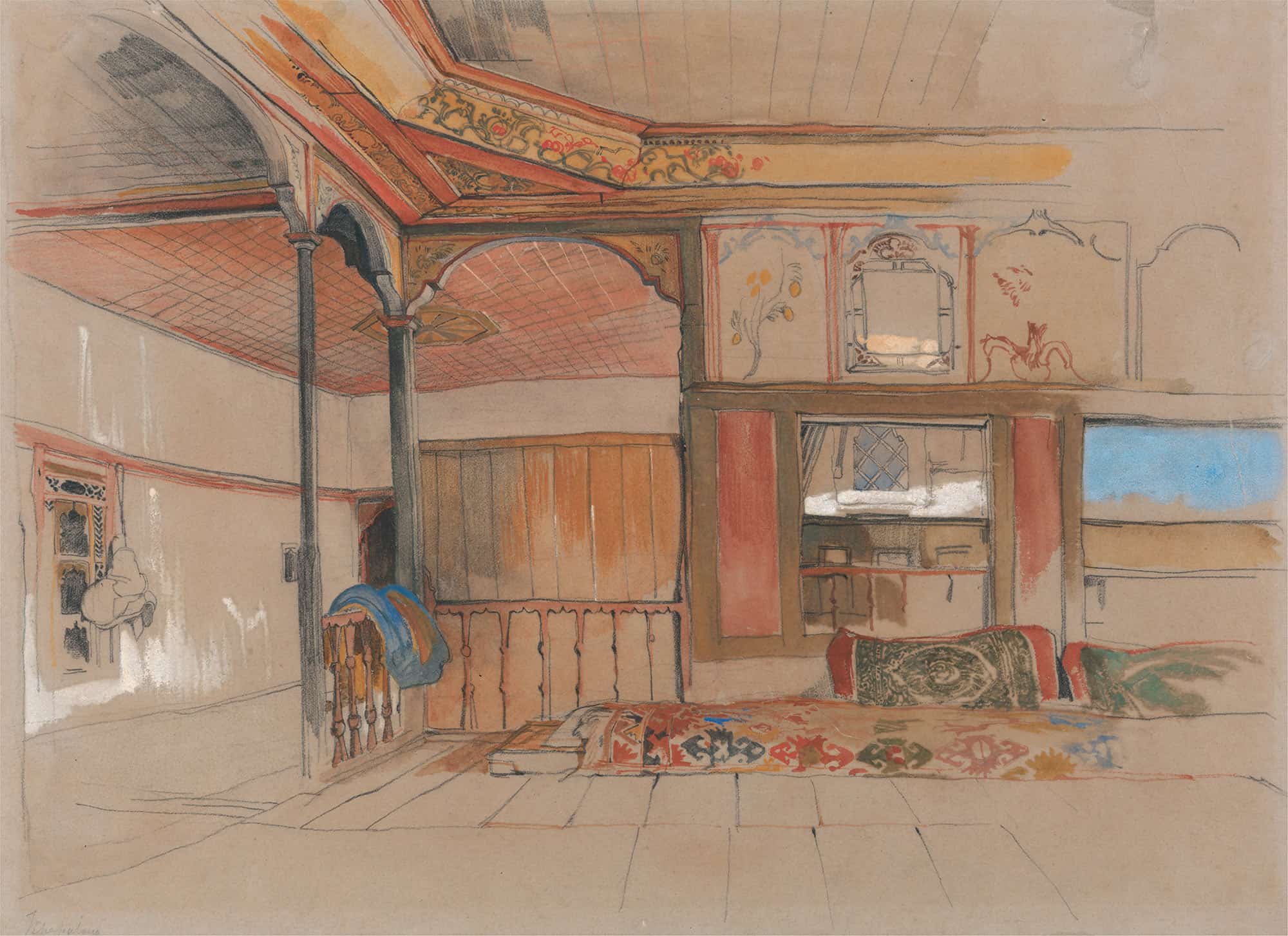 Interior Of An Eastern House Between And by John Frederick Lewis