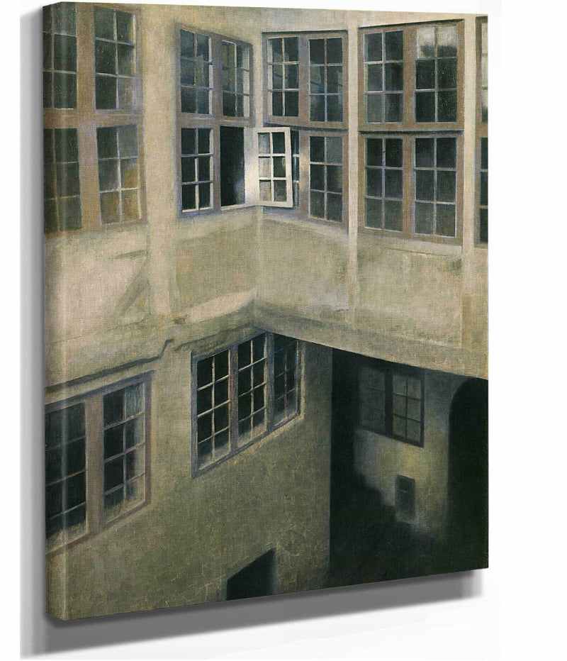 Interior Of Courtyard Strandgade by Vilhelm Hammershoi