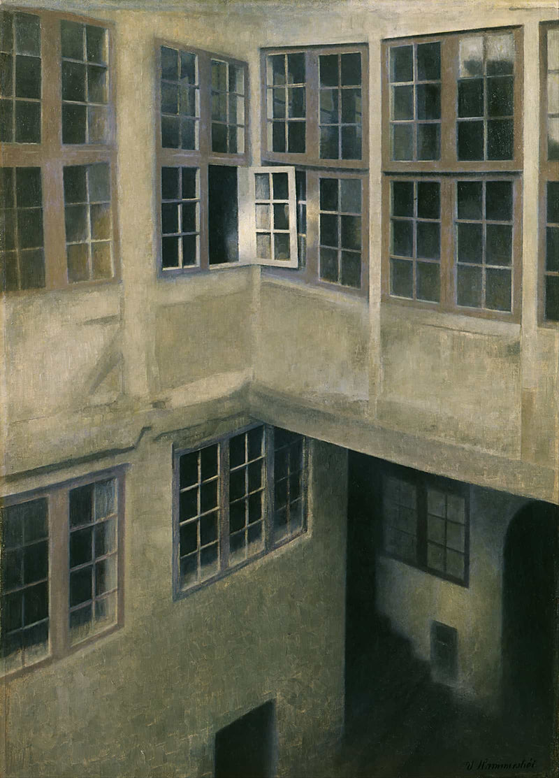 Interior Of Courtyard Strandgade by Vilhelm Hammershoi