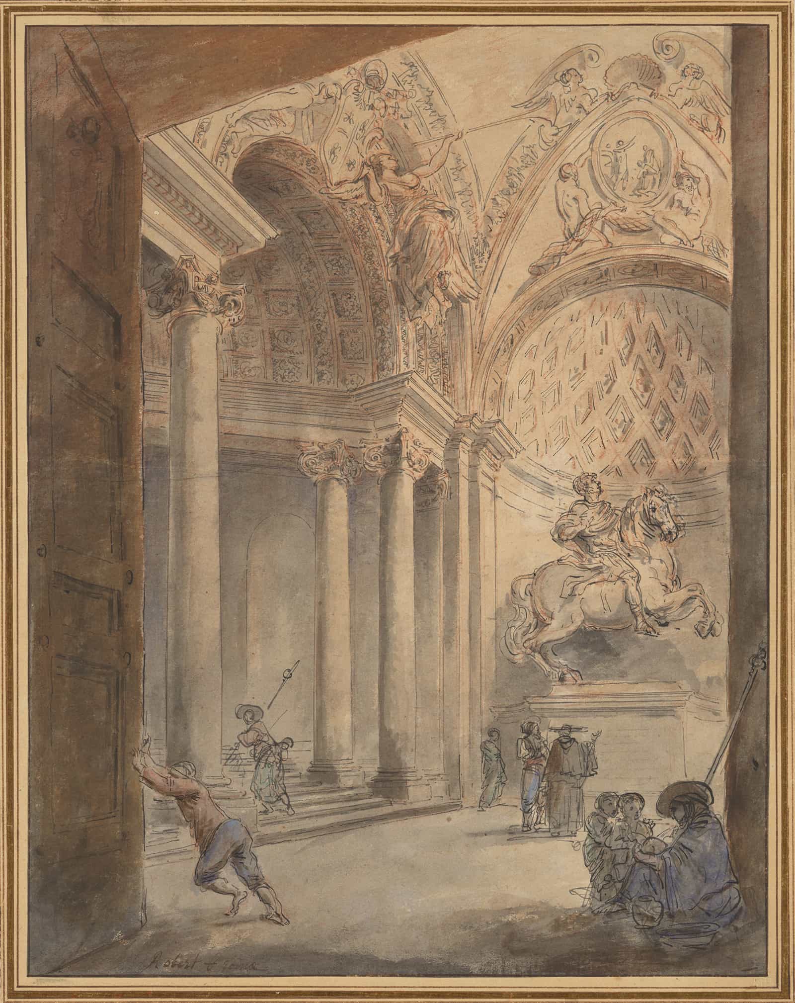 Interior Of Saint Peters by Hubert Robert