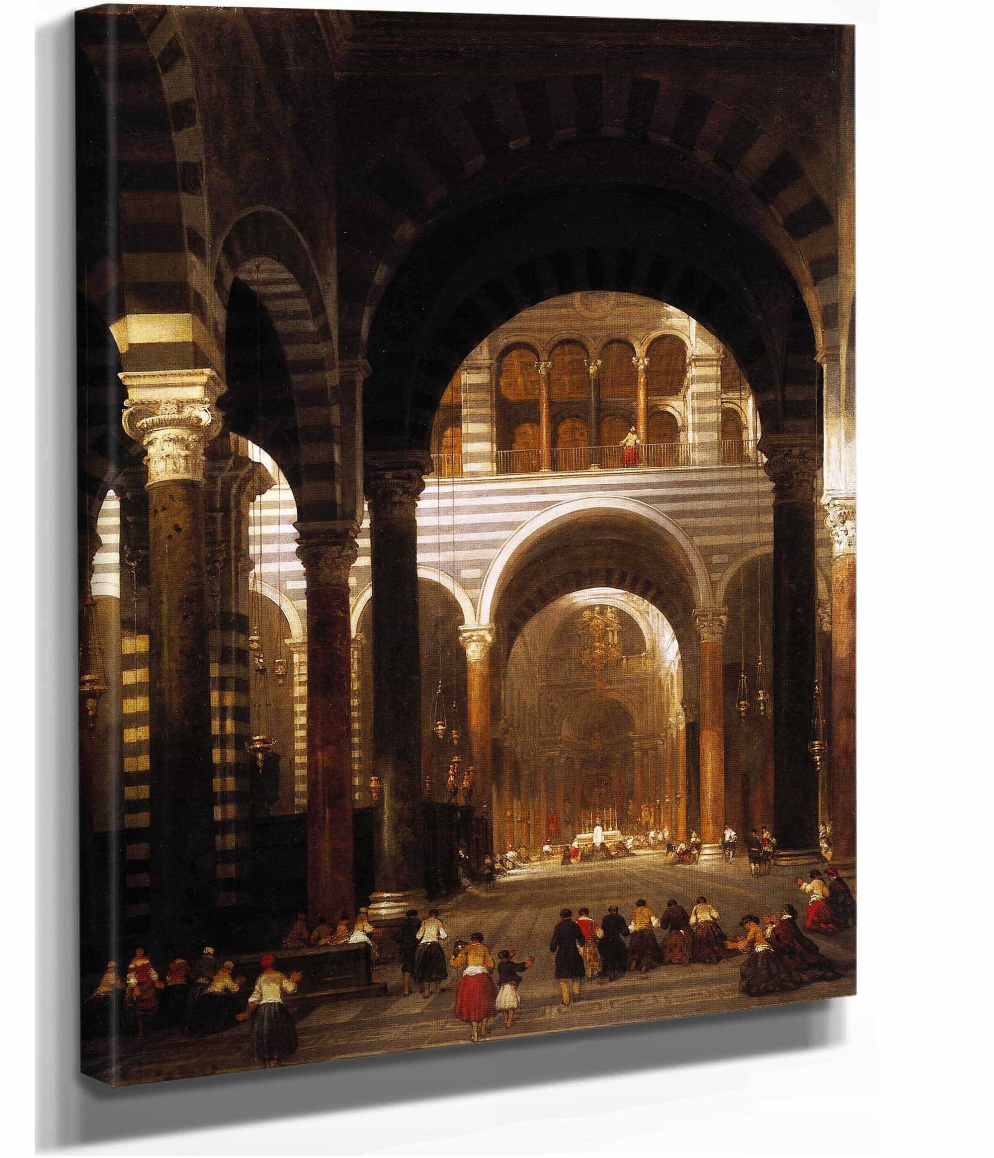 Interior Of The Cathedral Pisa by David Roberts