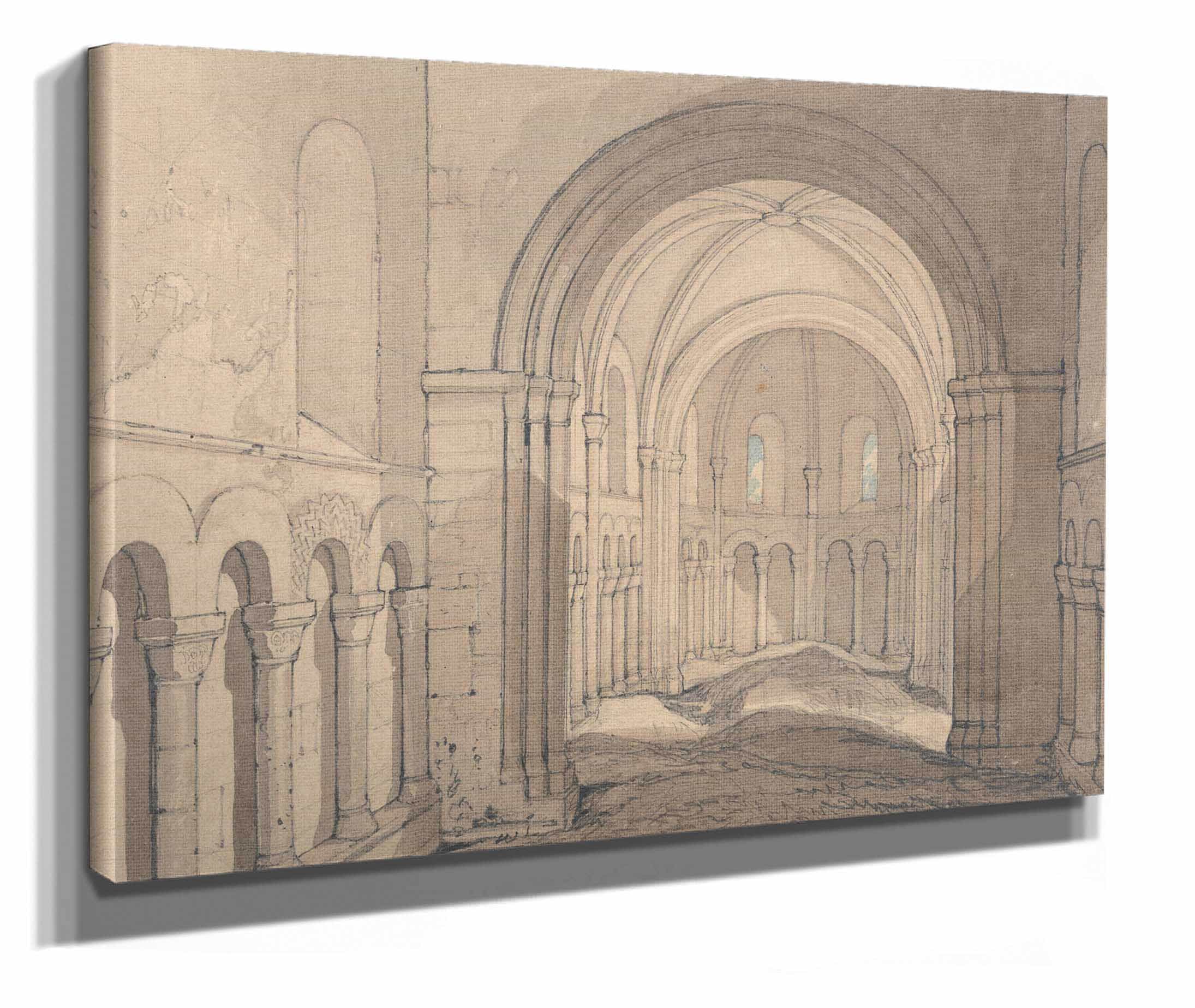Interior Of The Chapel Of Saint Julien Near Rouen Normandy by John Sell Cotman