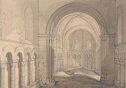 Interior Of The Chapel Of Saint Julien Near Rouen Normandy by John Sell Cotman