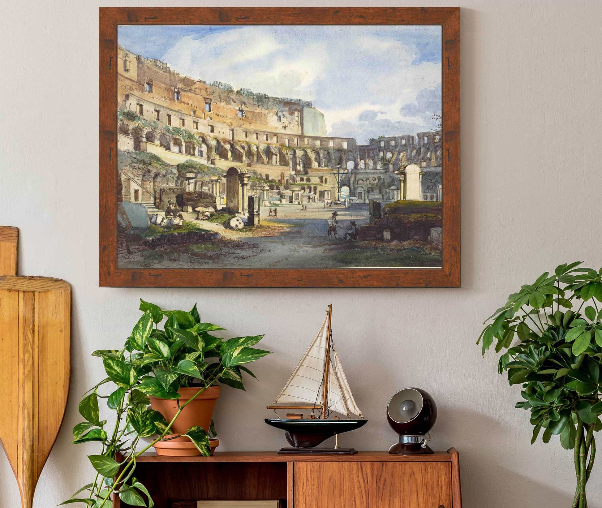 Interior Of The Colosseum by Ippolito Caffi