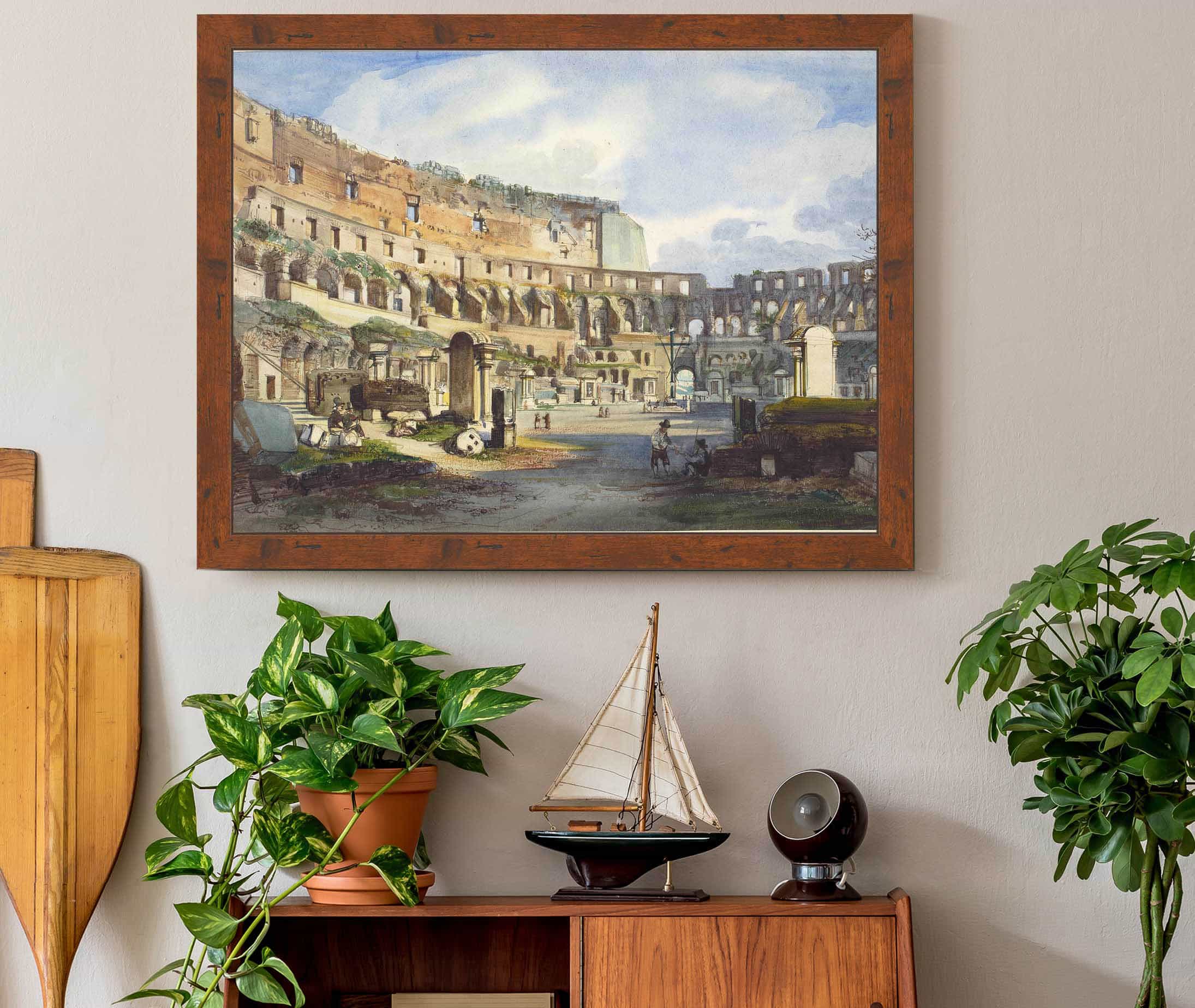 Interior Of The Colosseum by Ippolito Caffi