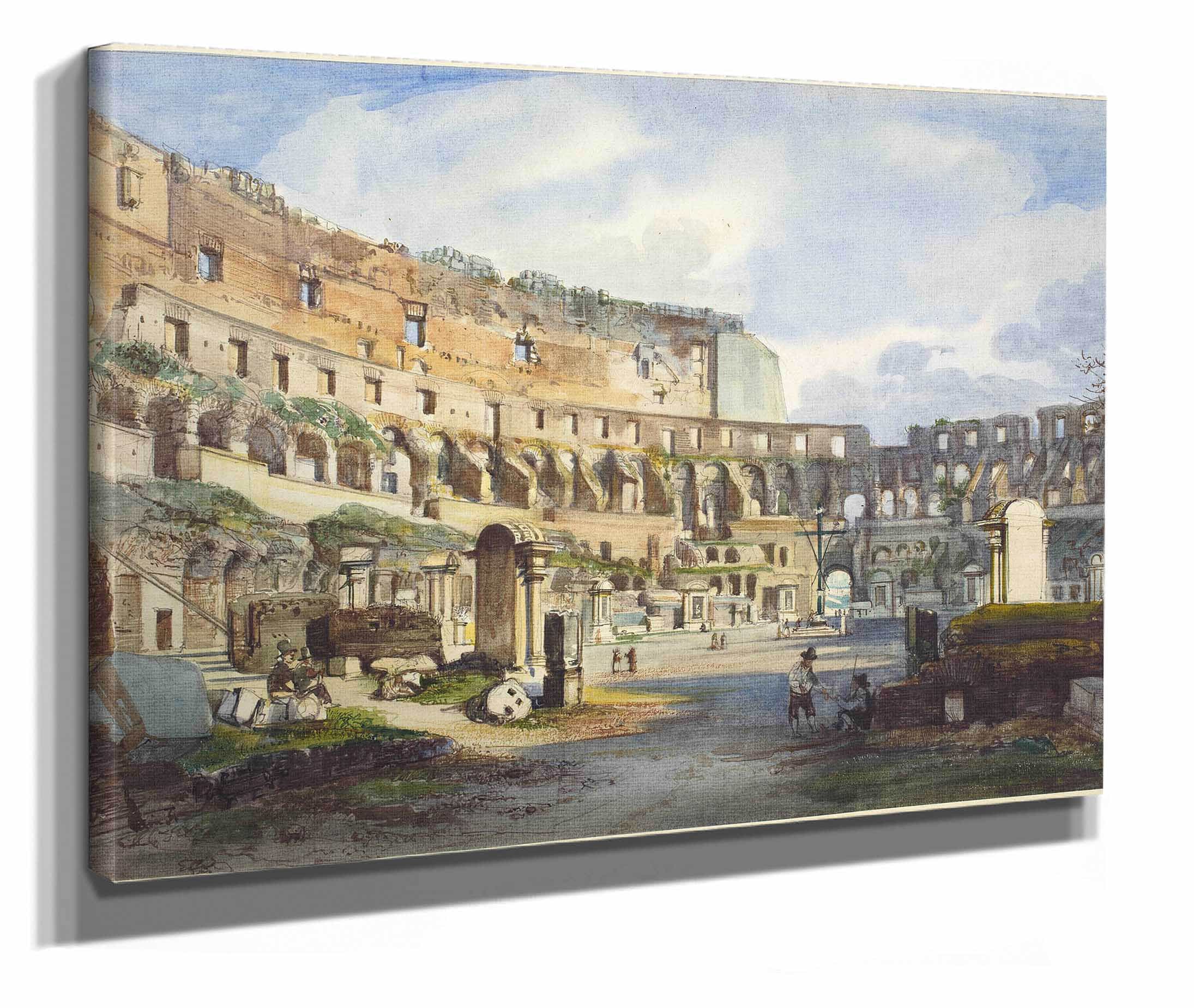 Interior Of The Colosseum by Ippolito Caffi