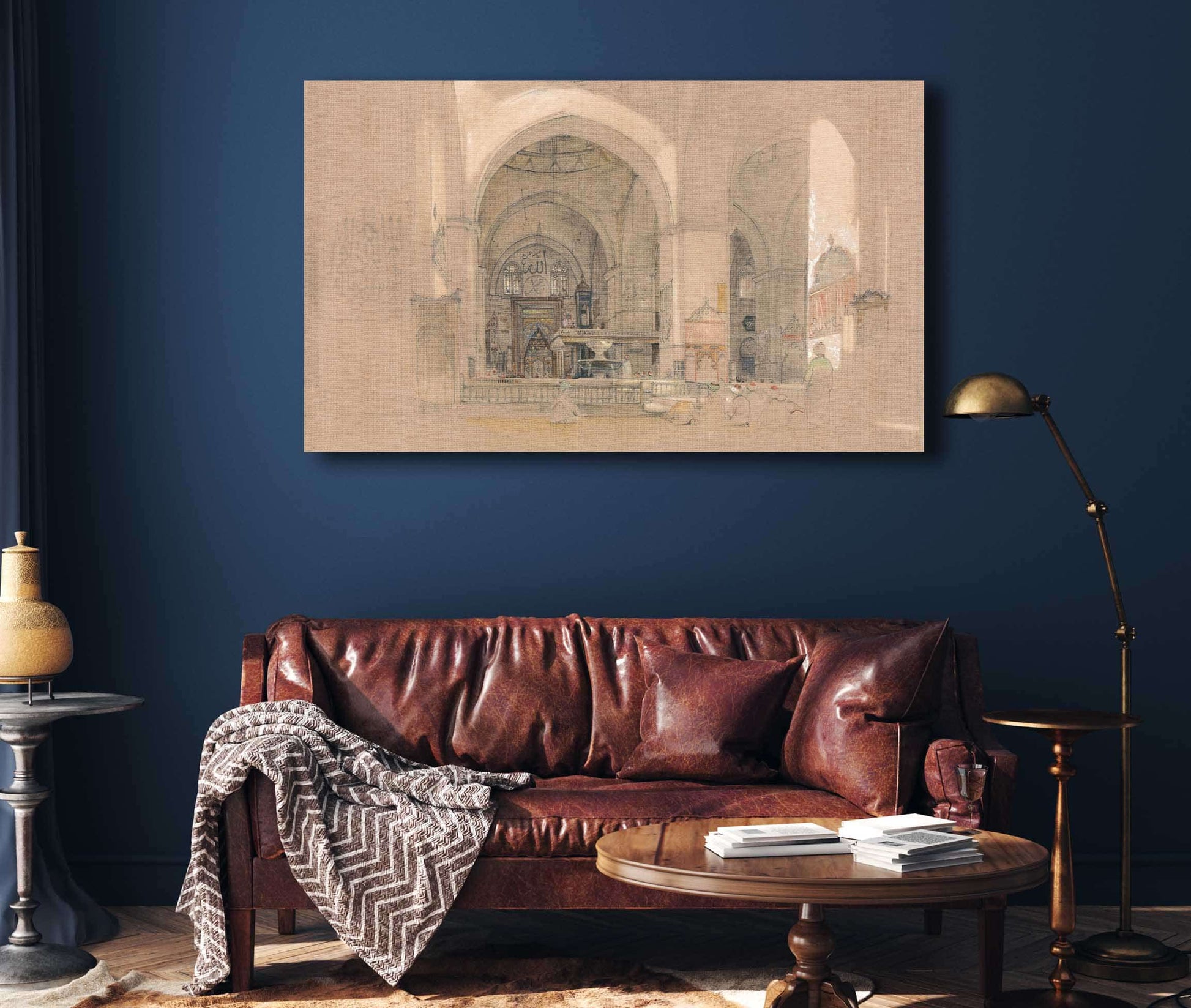 Interior Of The Great Mosque Ulucami Bursa Turkey by John Frederick Lewis