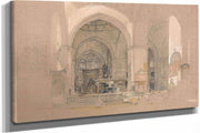 Interior Of The Great Mosque Ulucami Bursa Turkey by John Frederick Lewis