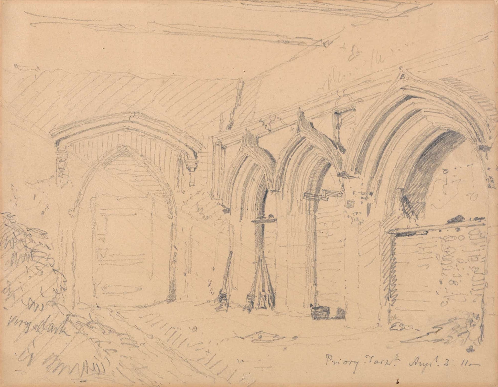 Interior Of The Ruins Of Yarmouth Priory by John Sell Cotman