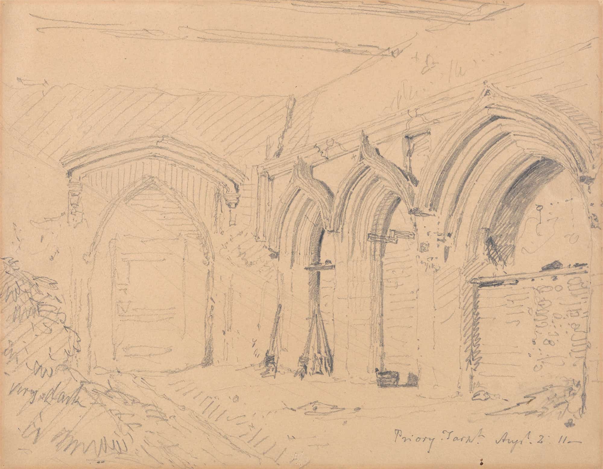 Interior Of The Ruins Of Yarmouth Priory by John Sell Cotman