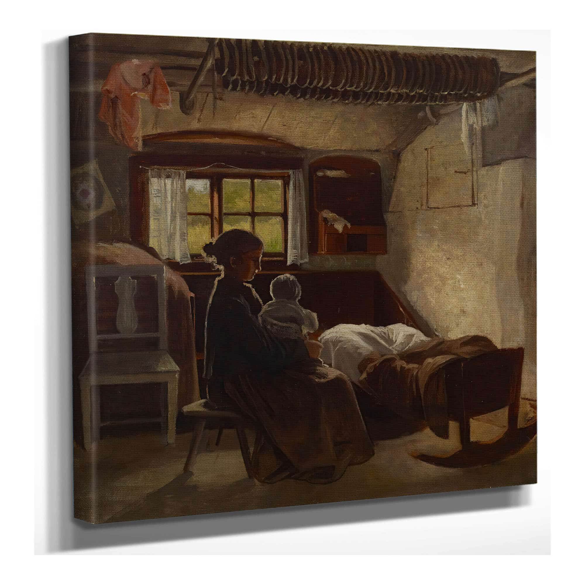 Interior View Of A Uusimaa Living Room  by Albert Edelfelt