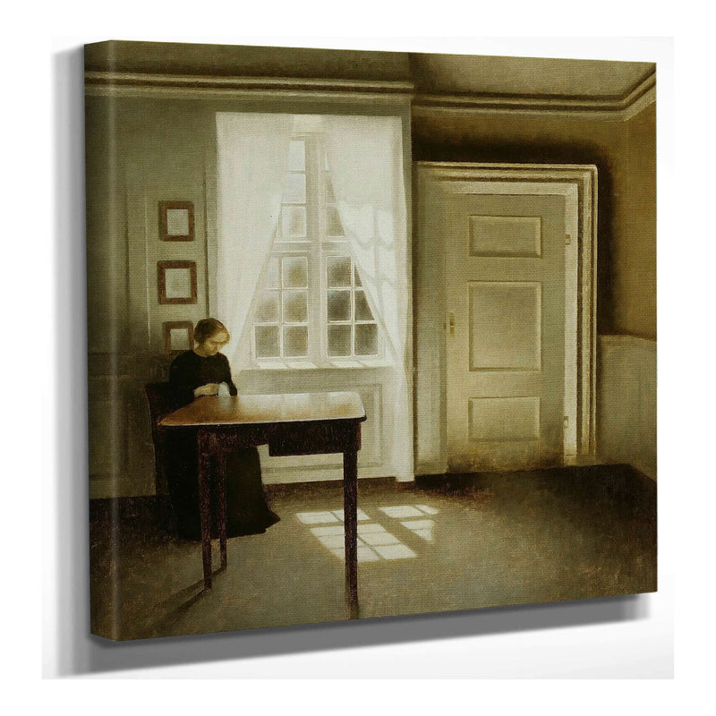 Interior With A Lady by Vilhelm Hammershoi