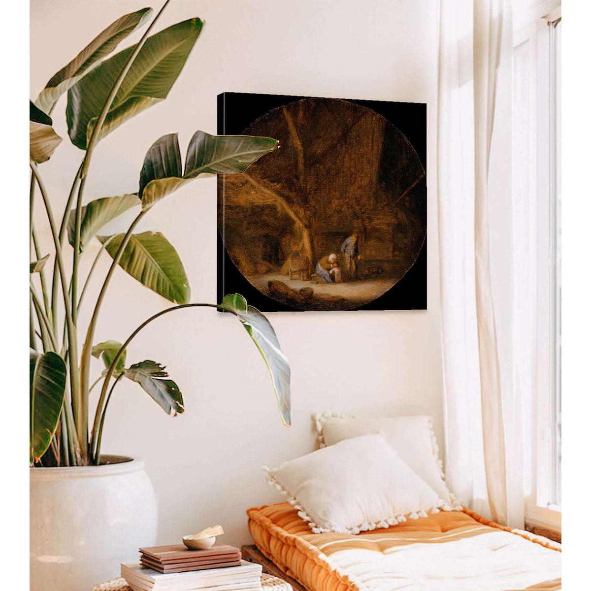 Interior With A Peasant Family by Adriaen Van Ostade