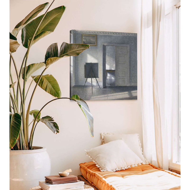 Interior With An Easel Bredgade by Vilhelm Hammershoi